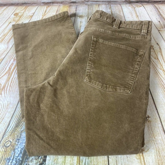 L.L. Bean Other - LL Bean STANDARD FIT Mens Size 37x31 Brown Corduroy Flat Front Pants Stretch